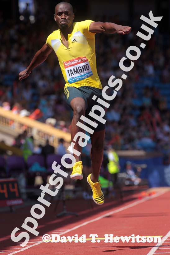 Teddy Tamgho (France), triple jump at the IAAF Diamond League, Birmingham.